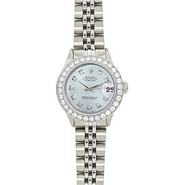 Rolex Lady Datejust 6917 Light Blue Diamond Bezel 26mm watch