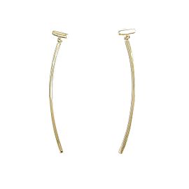 TIFFANY & Co 18k Yellow Gold T Wire Earrings LXGYMK-474