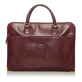 Cartier Must De Cartier Leather Business Bag