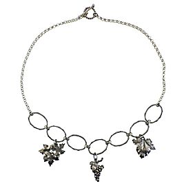 Mario Buccellati Grape Leaf Silver Pendant Necklace