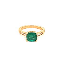 Diamond Emerald Ring 14k Gold 2.01 TCW Women Certified $3,950