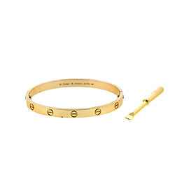 Cartier Yellow Gold Love Bracelet Size 18