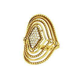 Judith Ripka 18k Stella Collection Diamond Domed Ring