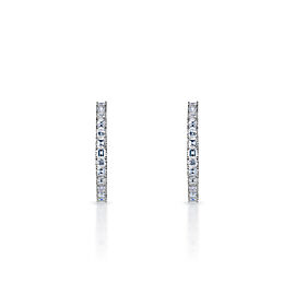 Ana Carat Asscher Cut Diamond Hoop Earrings in 14k White Gold