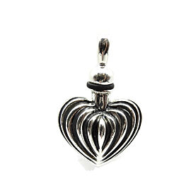 Lagos Sterling Silver Small Fluted Heart Perfume Bottle Pendant