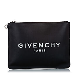 Givenchy Logo Leather Clutch Bag