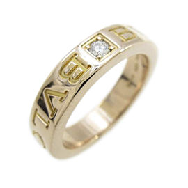 Bulgari Bvlgari 18K Rose Gold Diamond Ring Size 3.75