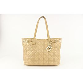 Dior Beige Quilted Cannage Medium Panarea Tote Bag 121d42
