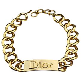 Dior John Galliano Name Plate Chain Choker Necklace 1215d50