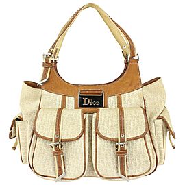 Dior Ivory Monogram Trotter Pocket Hobo Bag 1012d41