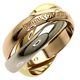 CARTIER Tri-Color Gold Trinity Ring US 4.75 QJLXG-1427