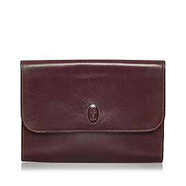 Cartier Must de Cartier Leather Clutch Bag