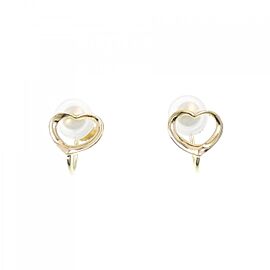 Tiffany & Co 18K Yellow Gold Open Heart Earrings E0275