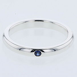TIFFANY & Co 925 Silver sapphire Stacking Ring LXGBKT-655