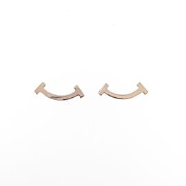 TIFFANY & Co 18k Pink Gold T Smile earrings LXGYMK-469