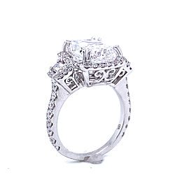 8 Carat Cushion Cut Lab Grown Diamond Engagement Ring Halo IGI Certified