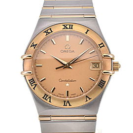 OMEGA Constellation Date Stainless Steel K18YG Quartz Watch LXGJHW-190
