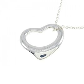 Tiffany & Co 925 Silver Open Heart Necklace E1041