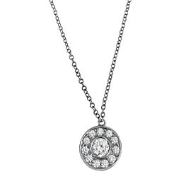 Tiffany & Co. Mini Circlet Diamond Halo Pendant Necklace in Platinum