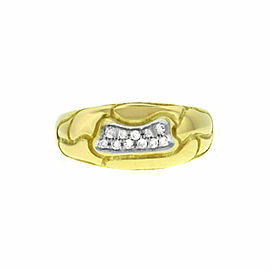 New Damiani Model: TB32916 18K Yellow White Gold Size 6.75 Diamond $1,860 Ring