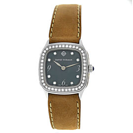 Ladies David Yurman Thoroughbred T304-XSST Steel MOP Diamond 26MM Quartz Watch