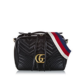 Small GG Marmont Leather Satchel