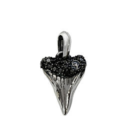 David Yurman Amulets Shark Tooth Pendant with Black Diamonds
