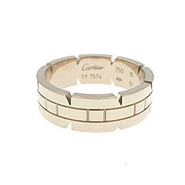 Cartier 18K White Gold Tank Francaise Small Ring LXGYMK-681