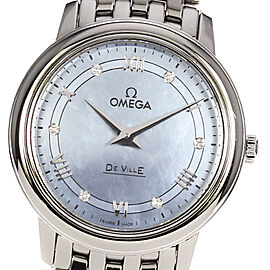 OMEGA De Ville Stainless steel/SS 6P Diamond Quartz Watch Skyclr-189