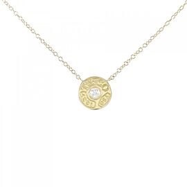 TIFFANY & Co 18K Yellow Gold 1837 Circle Diamond Necklace E0219