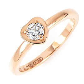 Cartier 18K Pink Gold d'Amour Legers De Heart 1 Diamond US 4.75 Ring