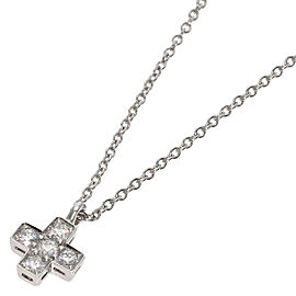 Tiffany & Co 950 Platinum Crucyform Cross Diamond Necklace QJLXG-2506