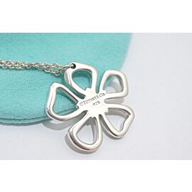 Tiffany & Co Sterling Silver Flower Pendant Necklace