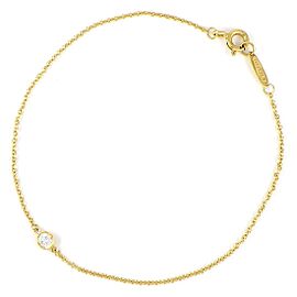 TIFFANY & Co 18K Yellow Gold Single 1P Diamond Bracelet
