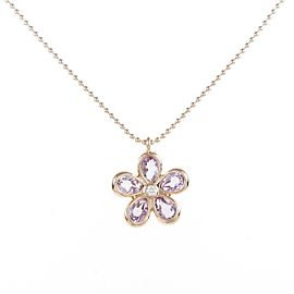 TIFFANY & Co 18k Pink Gold HeartGarden Flower Necklace LXGYMK-196