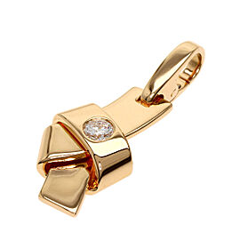 Cartier 18K Pink Gold Knot Diamond Pendant top