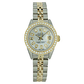 Rolex Datejust 6917 Stainless Steel & 18K Yellow Gold Diamond Dial & Bezel 26mm Womens Watch