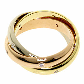 CARTIER K18 Yellow Gold/K18 White Gold/18K Pink Gold Trinity Ring LXGQJ-479