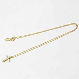 TIFFANY & Co 18k Yellow Gold Mini Cross Necklace LXGoodsLE-92