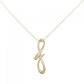 TIFFANY & Co 18K Yellow Gold letter Necklace E0100