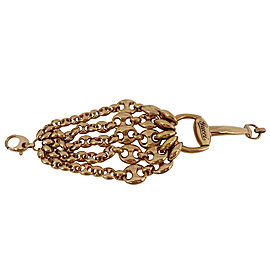 GUCCI 18K Rose Gold Horsebit Link Bracelet, size 18