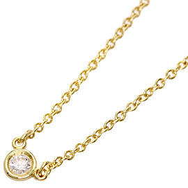 TIFFANY & Co 18K Yellow Gold By The Yard 1P Diamond Necklace QJLXG-1247