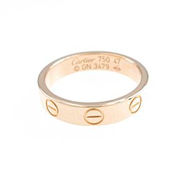 Cartier 18k Pink Gold Mini Love Ring LXGYMK-38