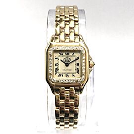 CARTIER PANTHERE 22mm 18K Yellow Gold DIAMOND Watch Anniversary Dial