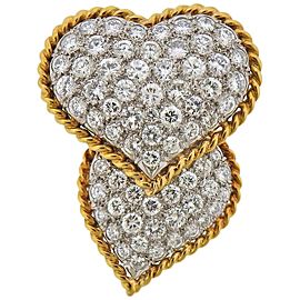 Tiffany & Co. Diamond Platinum Gold Brooch