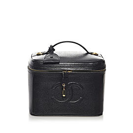 Chanel CC Caviar Leather Vanity Bag