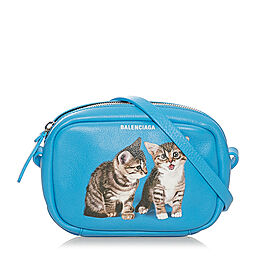 Balenciaga XS Everyday Kittens Leather Camera Bag