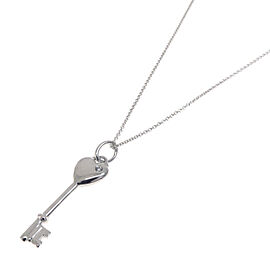 TIFFANY & Co 925 Silver Heart key diamond Necklace QJLXG-24248