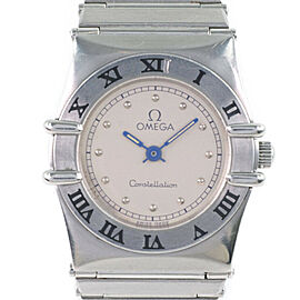 OMEGA mini Constellation Silver Stainless Steel Quartz Women Silver Watches