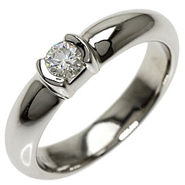 TIFFANY & Co 950 Platinum Dots Solitaire Diamond US 5 Ring